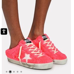 Limited edition golden goose Superstar Sabot Shearling Sneakers SIZE 7.5